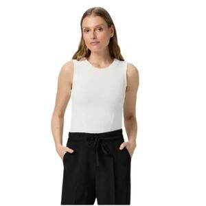 Paige Dianne Sweater Tank Sleeveless Top White Size XL NEW